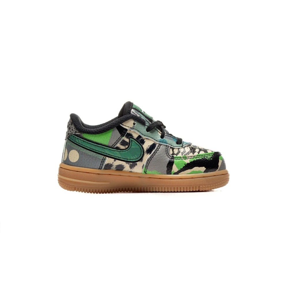 RARE Nike Air Force 1 City of Dreams | US Toddler 7C - Black Green Animal NWOT